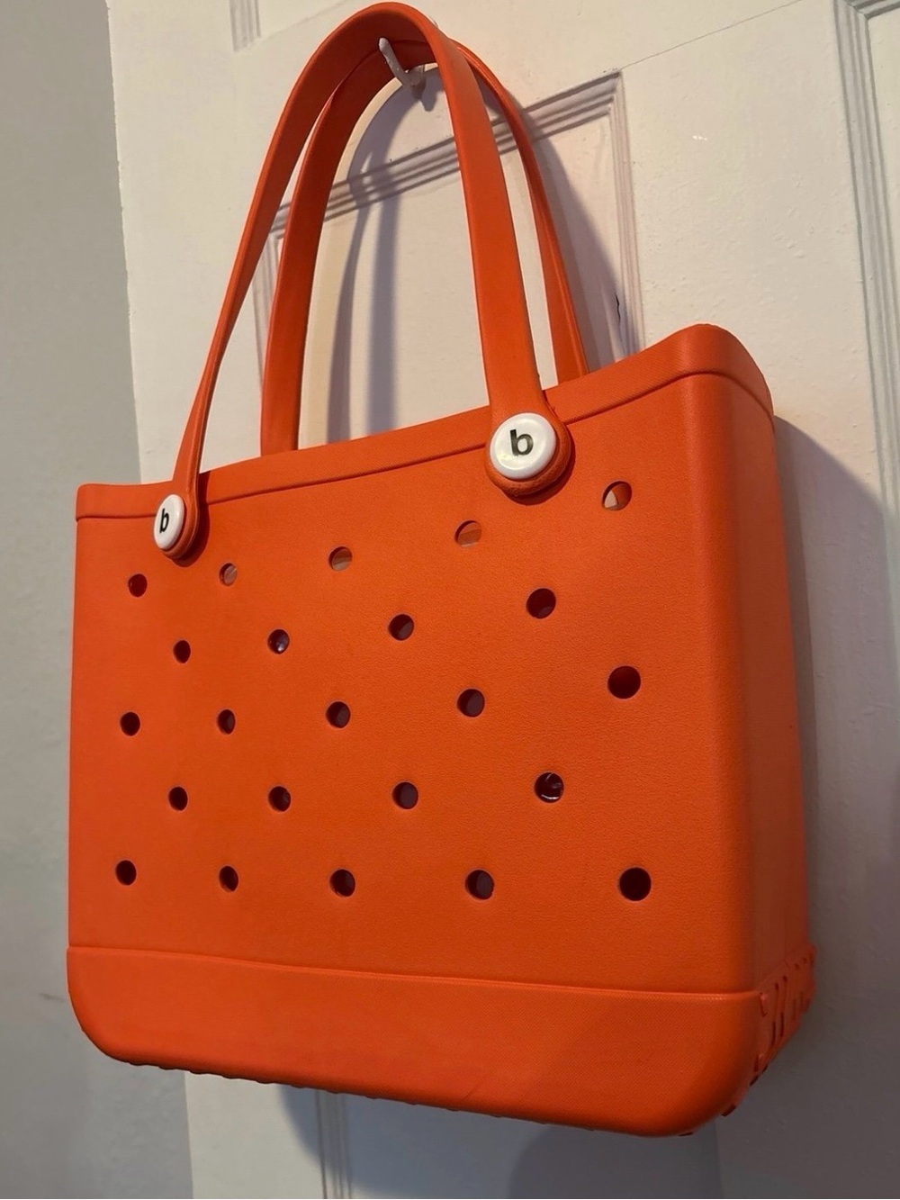 Orange beach tote bag medium size New